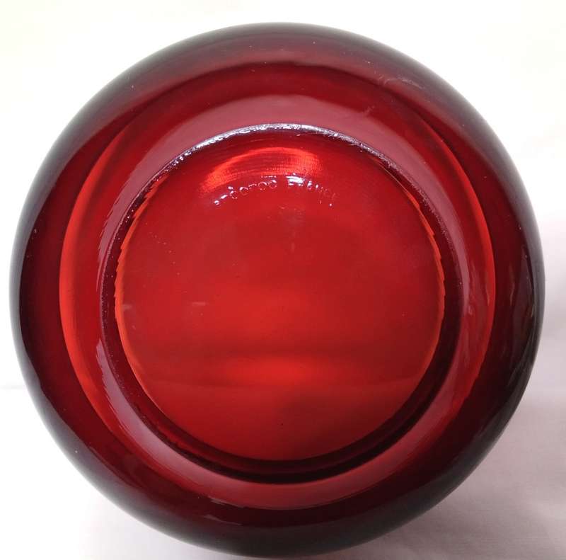 Small vintage Arcoroc red glass bowl
