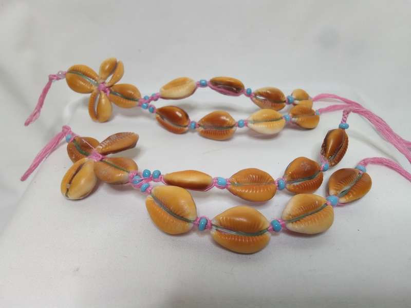 Two pretty vintage honey cowrie bracelets