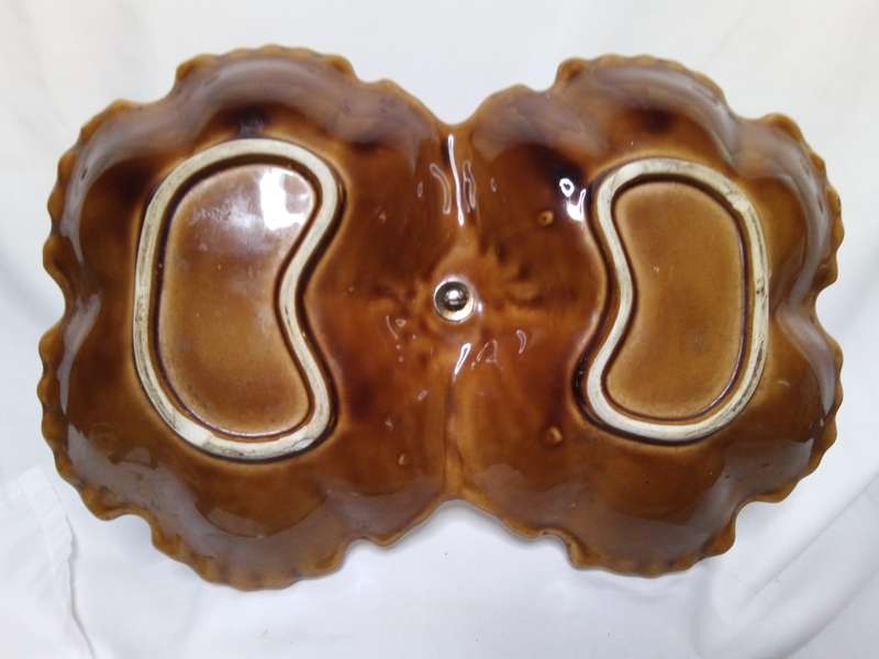 Stunning vintage 1970s Maddux of California pottery serving divided dish