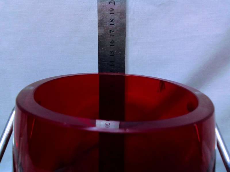 Gorgeous thick red glass vase/ice bucket (?)
