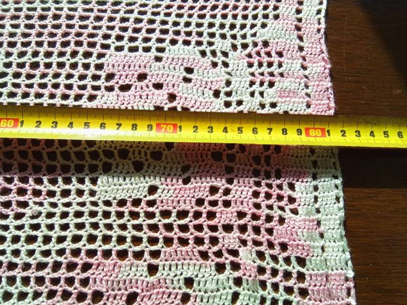 Lovely vintage filet crocheted tablecloth