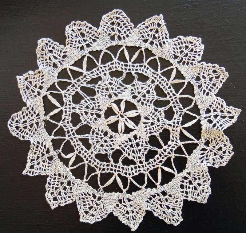 Pretty vintage finely crocheted doily