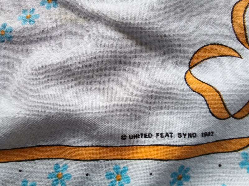 1970 Kim Casali "Love is..." Portuguese tea towel and bread basket cloth