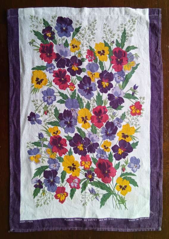 Vintage Irish linen tea towel