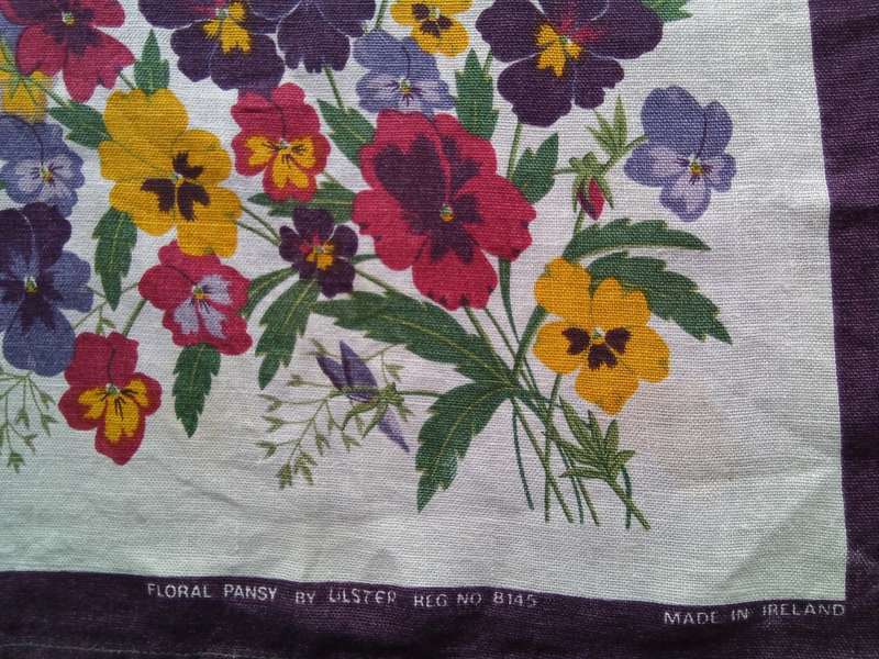 Vintage Irish linen tea towel