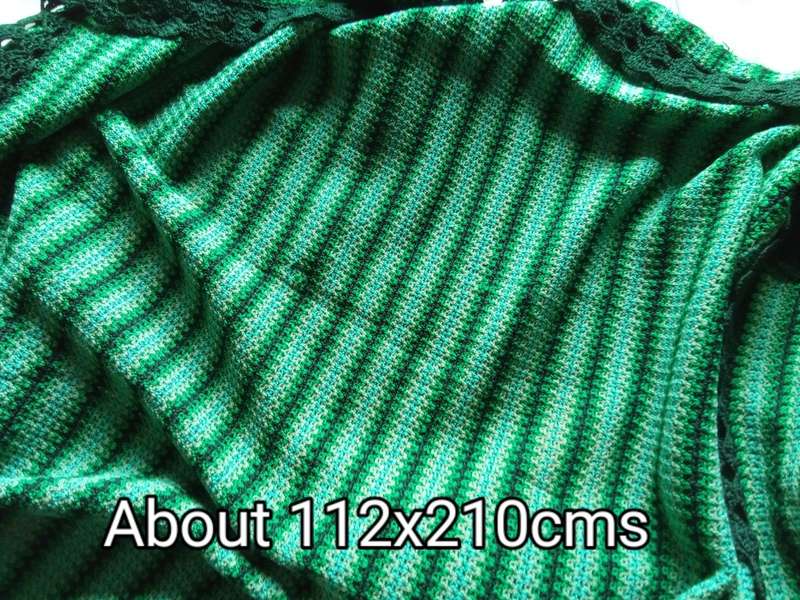 Stunning vintage hand crocheted blanket - quite dense and heavy