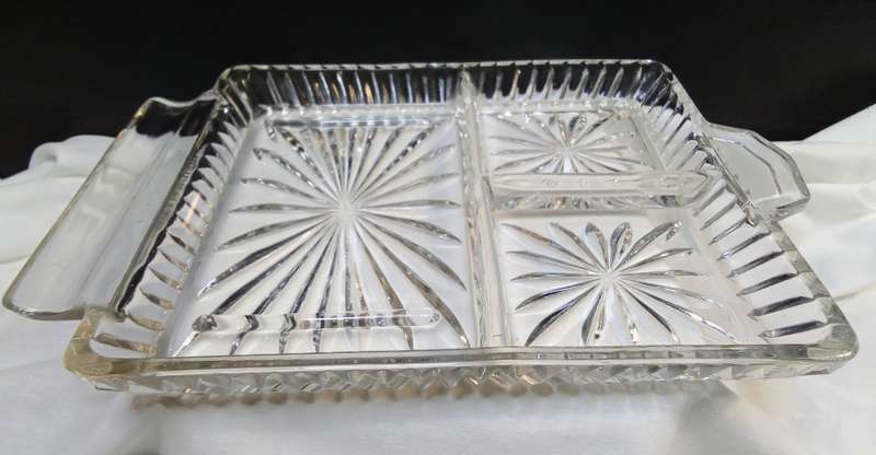 Vintage Czechoslovakian glass tray