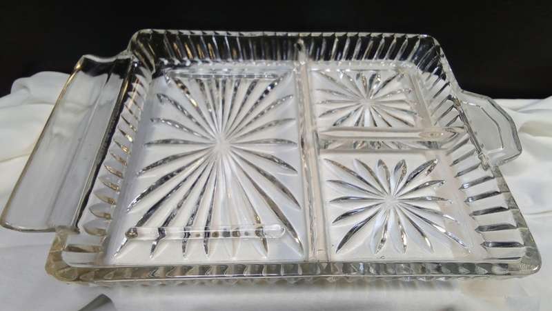 Vintage Czechoslovakian glass tray