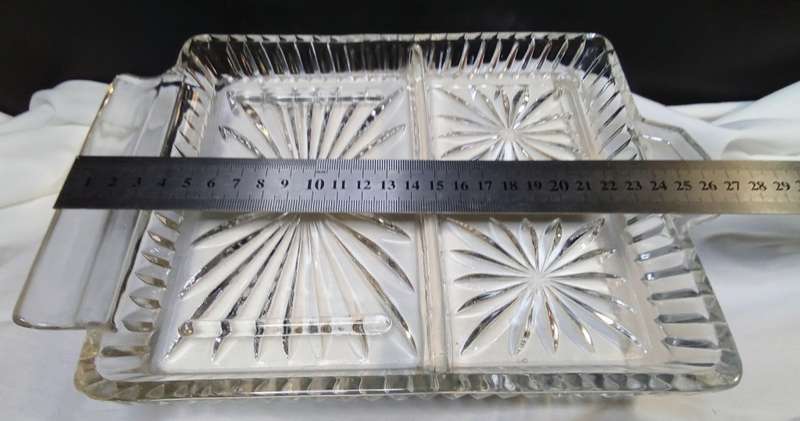Vintage Czechoslovakian glass tray