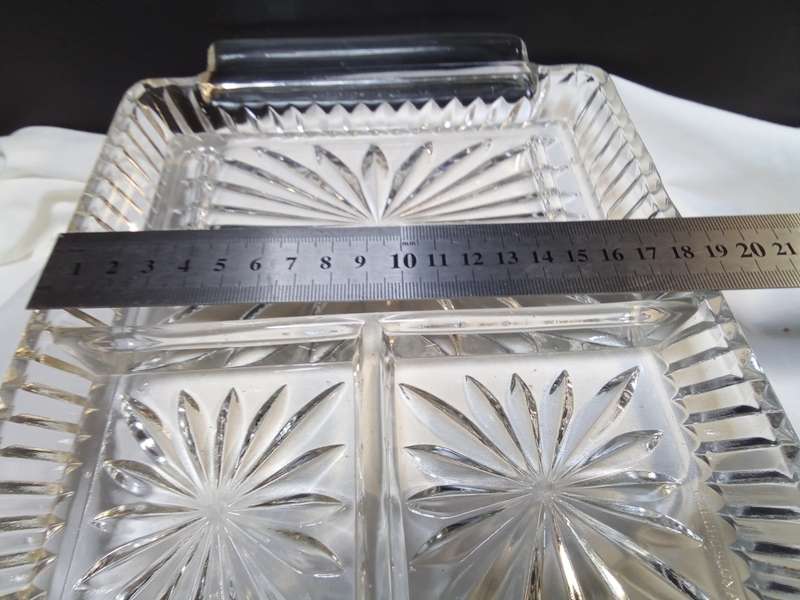 Vintage Czechoslovakian glass tray