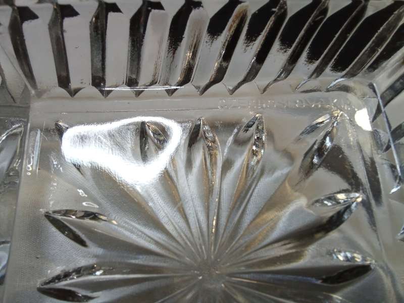 Vintage Czechoslovakian glass tray