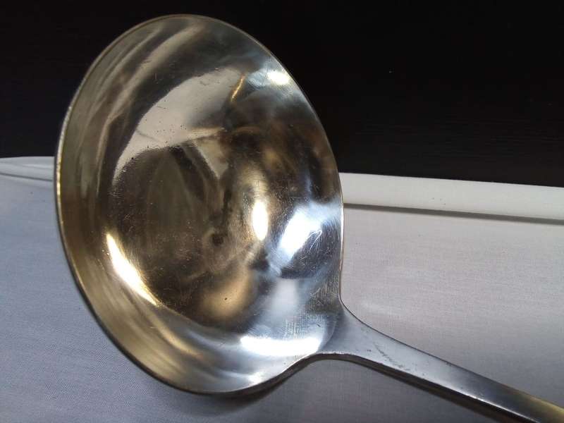 Beautiful Vintage silver plated soup ladle