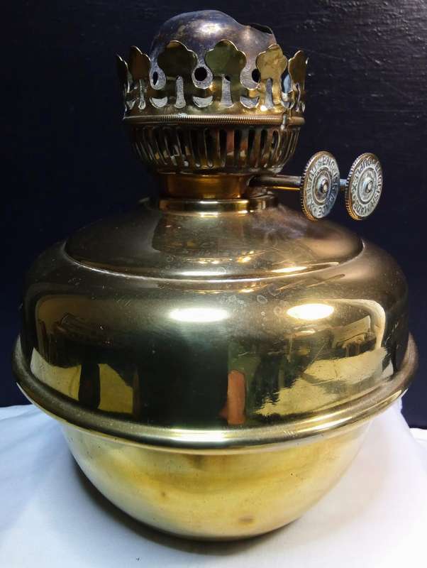 ANTIQUE DUPLEX double wick OIL LAMP