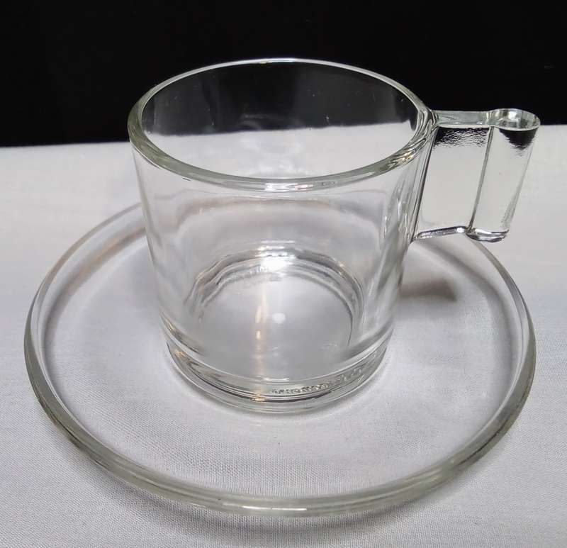 Vintage Clear Glass Eisch Italy 3oz ESPRESSO set in original packaging