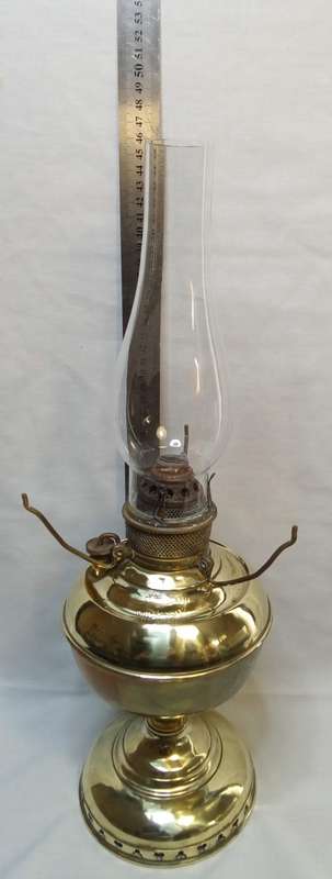 Antique Miller lamp with chimney