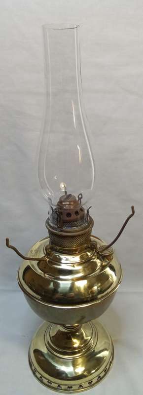 Antique Miller lamp with chimney