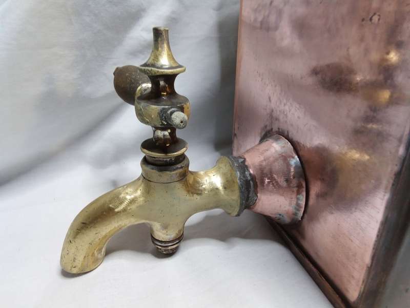 Gorgeous antique copper coal stove urn