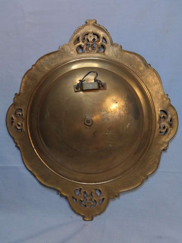 Stunning vintage metal wall plaque - very heavy