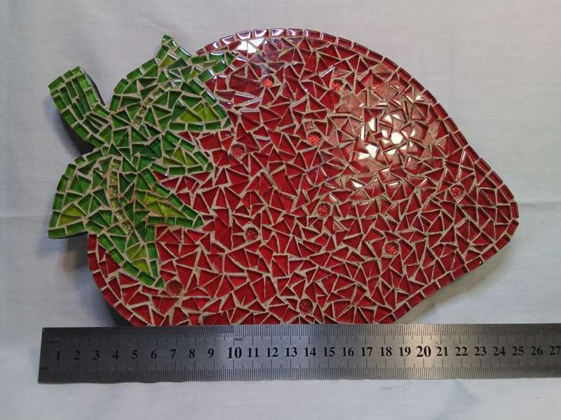 Stunning strawberry mosaic trivet