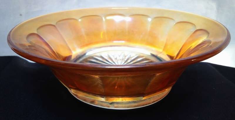Vintage carnival glass candy dish round