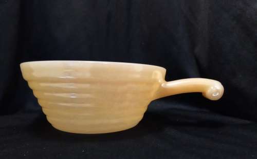 Small Vintage Milk glass Fire King saucepan