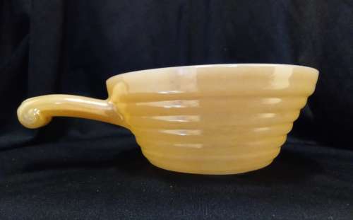 Small Vintage Milk glass Fire King saucepan