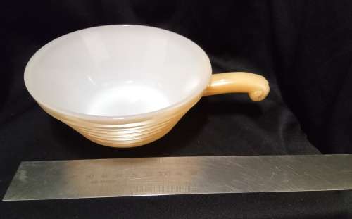 Small Vintage Milk glass Fire King saucepan