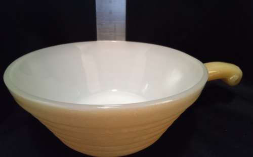 Small Vintage Milk glass Fire King saucepan
