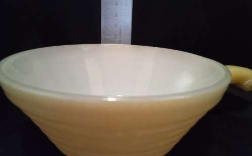 Small Vintage Milk glass Fire King saucepan