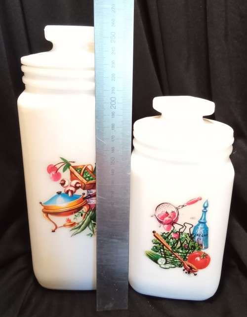 Lovely Vintage Milk glass Canister set