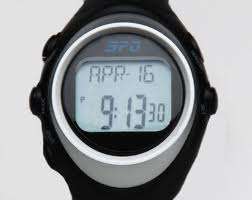 Heart Rate Calorie Monitor Sport Watch Pulse Counter: SILVER TRIM BLACK STRAP