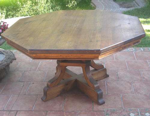 LARGE HEXAGONAL DINING TABLE AND 4 X CHAIRS - BARGAIN
