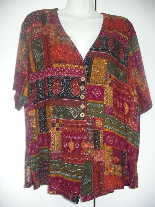 Matching Top and Skirt - lovely colours - (see skirt below)