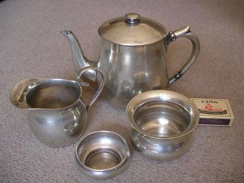 DAINTY LITTLE EPNS TEA SET - 4 PIECES