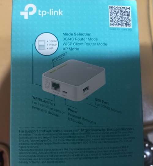 TP Link Portable 3G / 4G Wireless N Router (TL-MR3020)