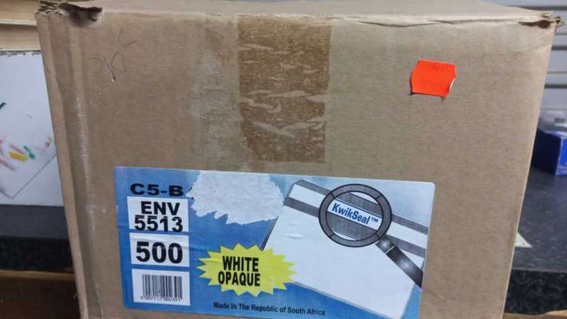 Envelopes S5-B ENV 5513 White Opaque