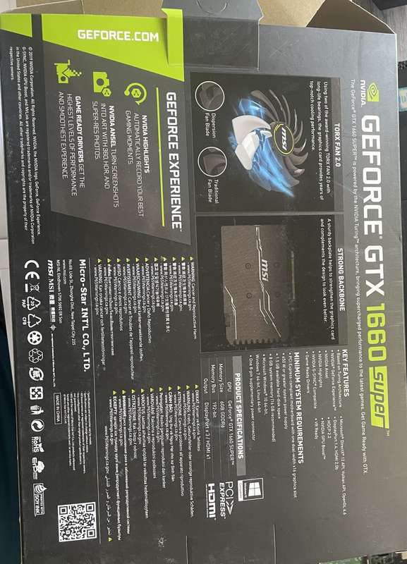 Nvidia GEFORCE GTX 1660 Super
