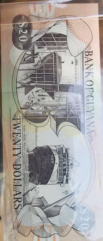 1996 20$ GUYANA UNC (VALUE: R30)
