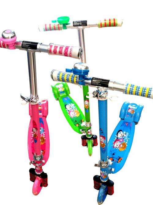 Children scooters with ringing bell (Pink / Green / Blue)