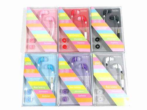 Super Bass Noise Isolating Earphones G302 (Pink / Red / Black / White / Blue / Pruple )