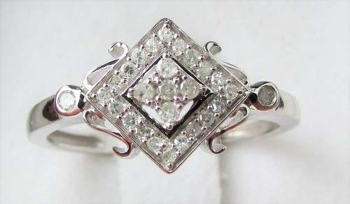 Designer Diamond [0.26ct] Ring [White Gold] R9,500