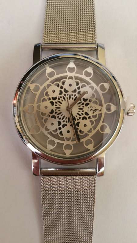 Ladies Vintage Blossom Hollow Out Watch - Silver