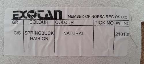 Springbok skin pieces - natural colour (Ideal for crafts)