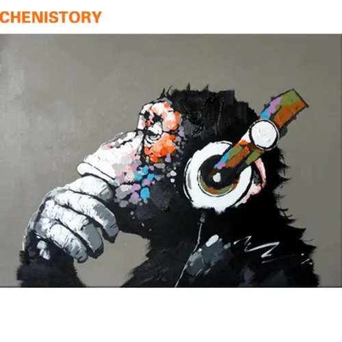 DIY Paint By Numbers Kit - Abstract Monkey