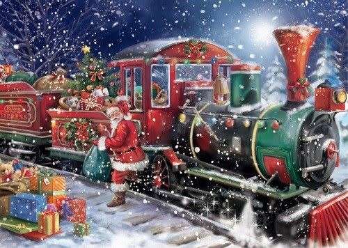 Paint By Numbers Kit - Christmas Train