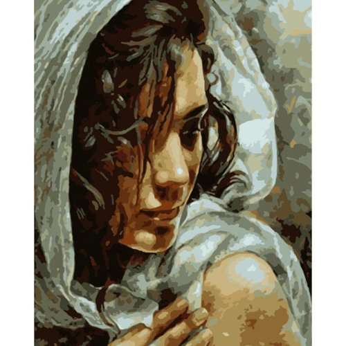 DIY Paint By Numbers Kit - Woman`s Face