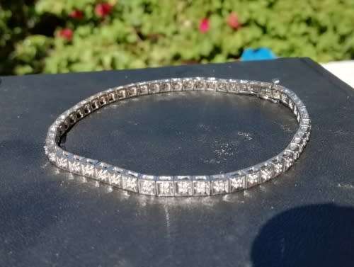 DIAMOND TENNIS BRACELET - 56 DIAMONDS!