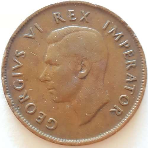 SET OF 3 X ONE PENNY COINS - 1936/1942/1955