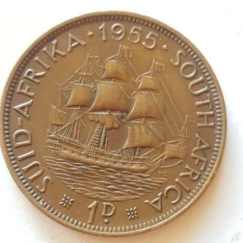 SET OF 3 X ONE PENNY COINS - 1936/1942/1955