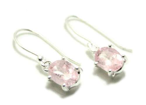 NATURAL MORGANITE PENDANT & EARRINGS SET - 925 SILVER
